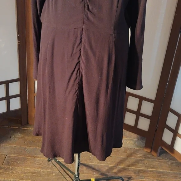 Loft Black A-line Dress Mock Neck Swing Dress Sz 16 NWT - Picture 10 of 14
